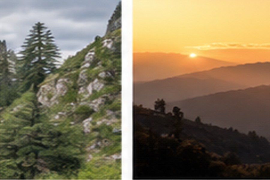 Coucher de soleil sur la Kabylie